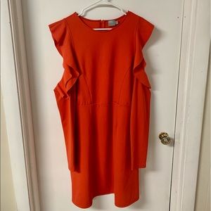 New 🌟 Vibrant ASOS Cold-Shoulder Ruffle Dress